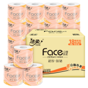PLUS会员：C&S 洁柔 Face系列 有芯卷纸 4层105g18卷*2件