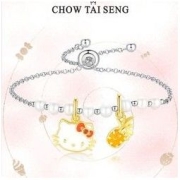 CHOW TAI SENG 周大生 x 三丽鸥 茶话会系列 Hello Kitty珍珠手链 S1HC0156
