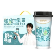 香飘飘 啵啵牛乳茶（桃桃乌龙）12杯装 赠随机口味12杯