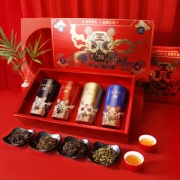 悟静茶缘 大红袍+金骏眉+铁观音+正山小种 茶叶礼盒