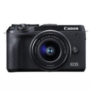 Canon 佳能 EOS M6 Mark II APS-C画幅 微单相机 黑色 EF-M 15-45mm F3.5 IS STM 变焦镜头 单头套机