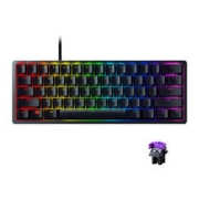 RAZER 雷蛇 猎魂光蛛 迷你版 61键 有线机械键盘 黑色 雷蛇紫轴（段落光轴） RGB
