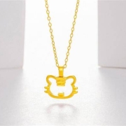 Letrange  足金小老虎   吊坠  3D硬金   赠S925银链