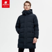 君羽 21款 800蓬250克90%鹅绒 男 中长防钻绒棉感加厚羽绒服 可抗-25℃