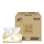 京东极速版：清风 抽纸花韶纯品 100抽*24包整箱