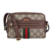 GUCCI 古驰 女士斜挎包 517350 96IWS 8745 卡其/红绿拼色