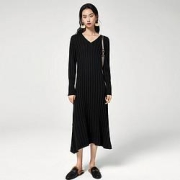 DUIBAI 对白 女士V领针织连衣裙 ADQ155B