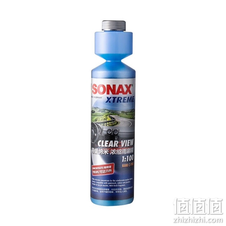 德国原装进口 SONAX 索纳克斯 纳米升级款玻璃水超浓缩 雨刷精挡风玻璃去油膜雨刮水250ml