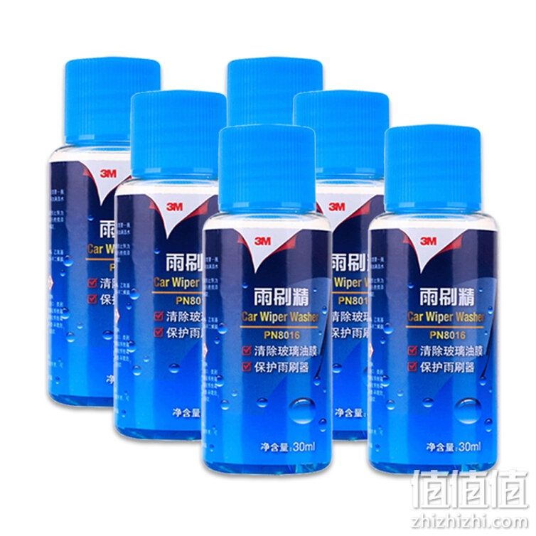 3M 雨刷精PN8016 浓缩雨刷水雨刮水去油膜玻璃水 便携6瓶装汽车用品