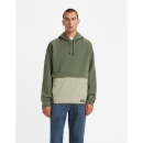 Levi's李维斯新款男士拼色连帽抽绳时尚卫衣 A0756-0000 拼色 M