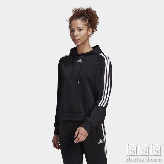 adidas阿迪达斯2021秋新款3S HD粉色女子训练运动连帽卫衣GL1459 GL1460 S