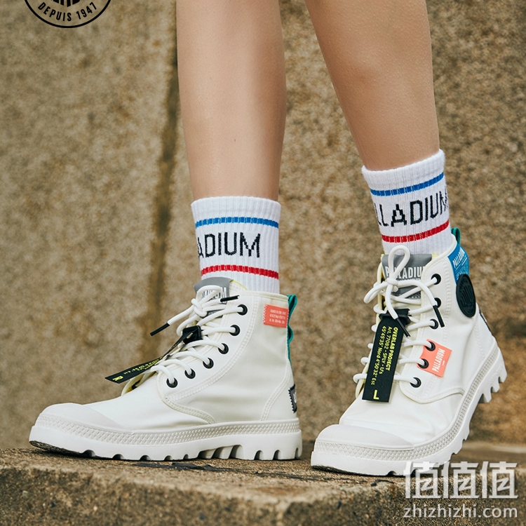 PALLADIUM帕拉丁春季男女高帮鞋子时尚休闲鞋尼龙扎带运动鞋77082
