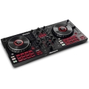 Numark Mixtrack Platinum FX - DJ 控制器适用于 Serato DJ ,带 4 个甲板控制,DJ 混音器,内置音频接口,慢跑轮显示器和 FX 桨