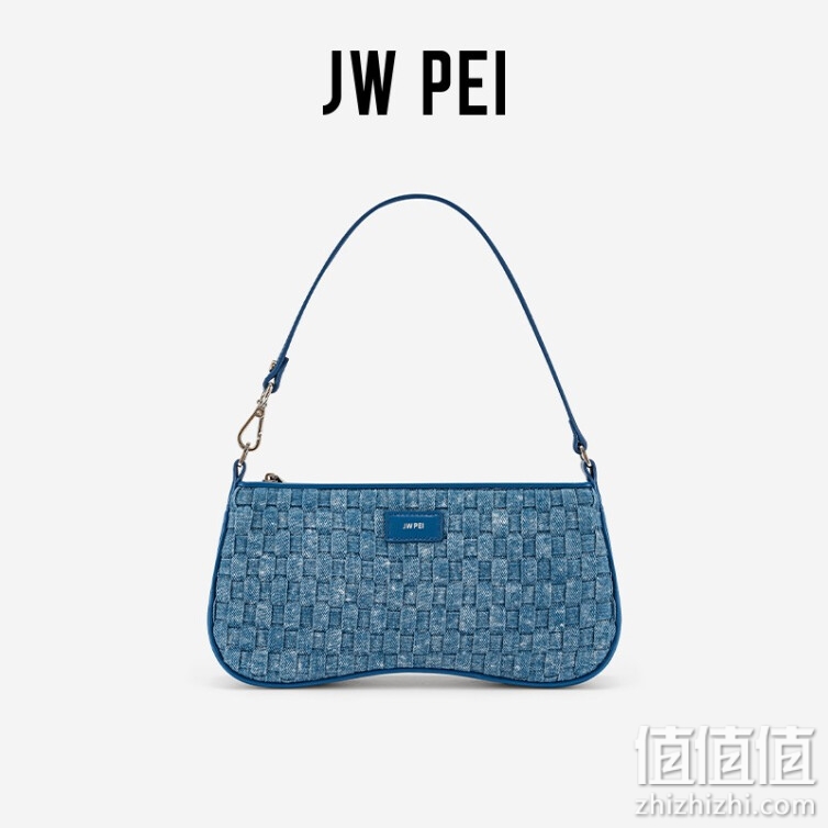 JW PEI法棍包女2021新款潮ins风时尚 eva牛仔设计法式单肩包20402 蓝色
