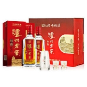 泸州老窖 特曲 52度 礼盒装 500ml*2瓶 浓香型白酒（内置酒具 含礼品袋）（新老包装随机发货）年货礼盒