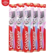 Colgate 高露洁 超洁纤柔备长炭软毛成人牙刷 5支