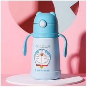 BEDDYBEAR 杯具熊 哆啦A梦（免费刻字）儿童保温杯带吸管儿童水杯316不锈钢内胆320ml