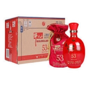 Niulanshan 牛栏山 白酒 清香型 二锅头 国际版牛栏山 五星红瓷 53度 500ml*6瓶 整箱装（内含3个礼品袋）