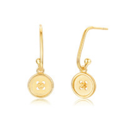 DESIGN CIRCLES 设界 女士纽扣925银镀金耳环 S0EC0009DC