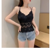 大胸显小新款V领性感蕾丝美背内衣