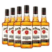 JIM BEAM 金宾 波本 调配型威士忌白占边 美国原装进口洋酒 750ml*6