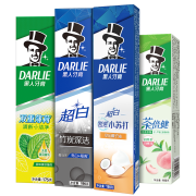 黑人（DARLIE）牙膏715g 家庭装 超白双重薄荷茶倍健（百香果/白桃）护牙亮白 清新口气