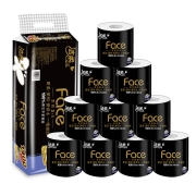 聚划算百亿补贴：C&S 洁柔 黑Face系列 有芯卷纸 4层*140g *10卷