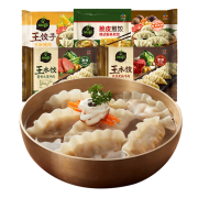PLUS会员：bibigo 必品阁 韩式王饺子组合（口味可选） 玉米*1+菌菇*1+鲜香牛肉*2+煎饺*1