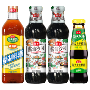 海天酱油 酱油沙司500g*2+海天上等蚝油260g+精制料酒800ml