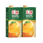 汇源 100%浓缩果汁 1L*2盒 橙汁/桃汁/苹果/葡萄 4种可选