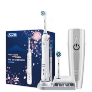 23:29截止、再降价：Oral-B 欧乐-B P4000 电动牙刷 白色 旅行盒+刷头*2