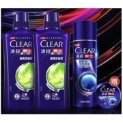 PLUS会员：CLEAR 清扬 男士洗发造型套装 去屑控油发水500g*2+劲爽定型喷雾200ml（赠10g发蜡旅行装）