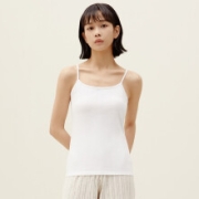 三枪 简约弹力棉女吊带衫 白色 L×4件