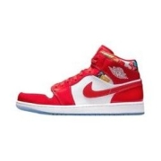 AIR JORDAN 正代系列 Air Jordan 1 Mid SE 男子篮球鞋 DC7294-600 红色/白色 40