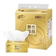 Breeze 清风 APP) 抽纸 原木金装3层120抽*8包软抽 抽取式面巾纸（新老包装交替发货）厚韧 湿水不破