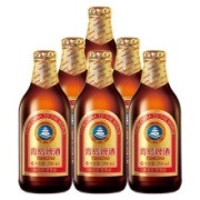 京东极速版：TSINGTAO 青岛啤酒 小棕金 11度 296ml*6瓶+果酒