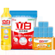 快速去油！Liby 立白 清洁套装 洗洁精1瓶+洗衣粉1袋+洗衣皂1块+泡腾片10块