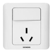 SIEMENS 西门子 vista远景系列 5UB0202-1CC1 三孔带开关插座 雅白色