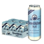 Benediktiner 百帝王 拉格啤酒500ml*24听整箱装 德国原装进口 修道院经典