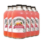 BUNDABERG 宾得宝 澳州原装进口 宾得宝（Bundaberg）含气葡萄柚汁饮料375ml*6玻璃瓶装 果汁汽泡水