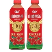 京东极速版:华旗 山楂果茶果肉饮料 30年系列 1L*2瓶