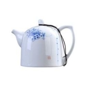 祥业 白瓷茶壶 陶瓷大号手绘泡茶器 240ml