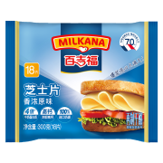 MILKANA 百吉福 芝士片奶酪 原味 300g/18片装 *5件+凑单