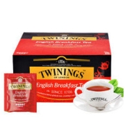 TWININGS 川宁 英国川宁(TWININGS) 经典红茶 进口早餐茶 茶叶袋泡茶包50包*2g