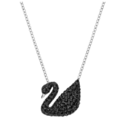 SWAROVSKI 施华洛世奇 5347329 女士黑色天鹅项链大号