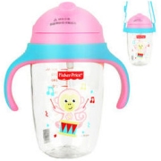 Fisher-Price 费雪 美国费雪儿童水杯学饮杯背带水壶（两用）300ML粉色
