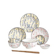 竹木本记 稻穗 陶瓷餐具套装 12件套