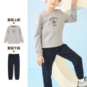 Hush Puppies 暇步士 2022春装新款男女童运动卫衣套装