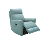 Lazboy 乐至宝 GN.A607 简约布艺沙发 单人位 蒂芙尼蓝 电动款