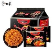 BAIXIANG 白象 韩式火鸡面 韩式大辣娇干拌面方便面泡面速食辣鸡面酱料干吃面 119克*5袋